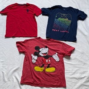 Mickey Mouse Red Kids Tee with Yellow Details